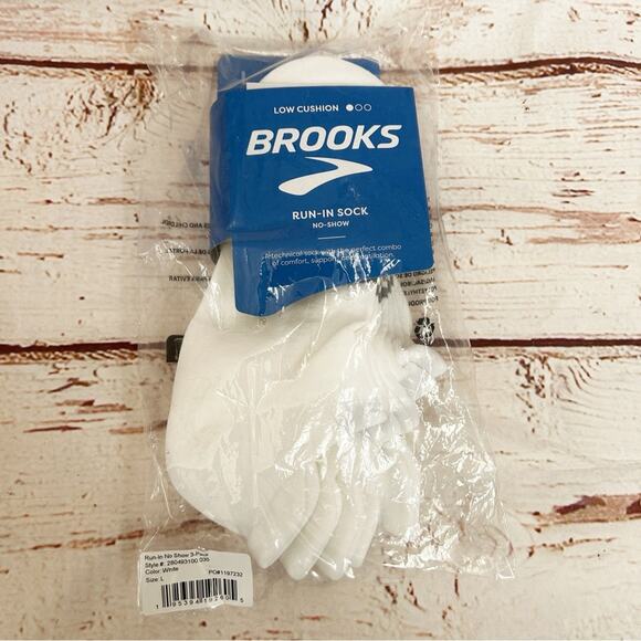 Brooks Accessories - BROOKS Run-In No Show White Socks